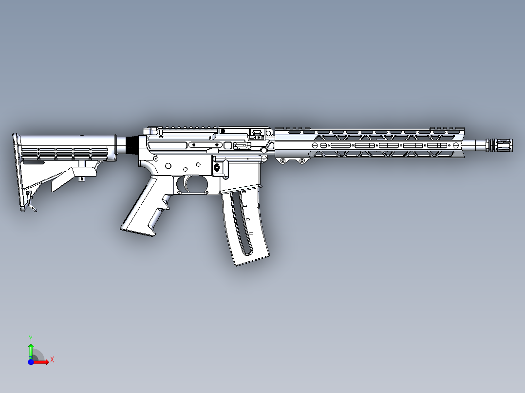 22LR皮带式轻机玩具前视图