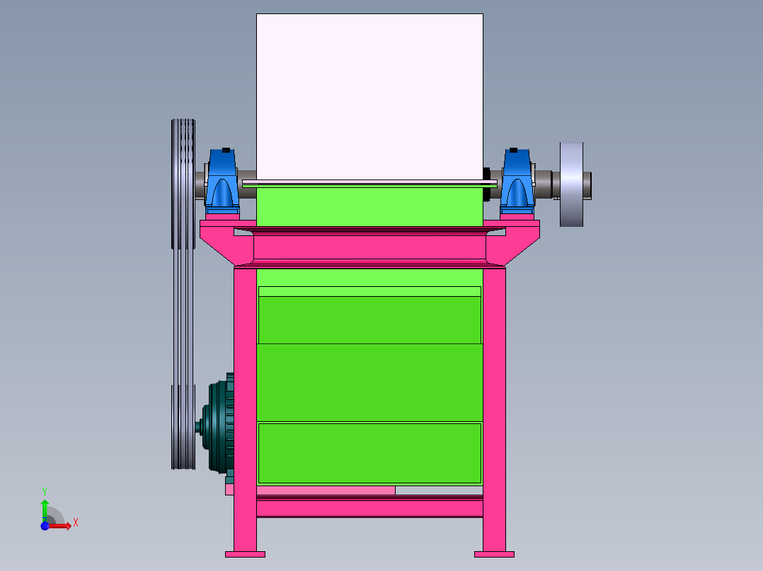 玉米秸秆粉碎机前视图