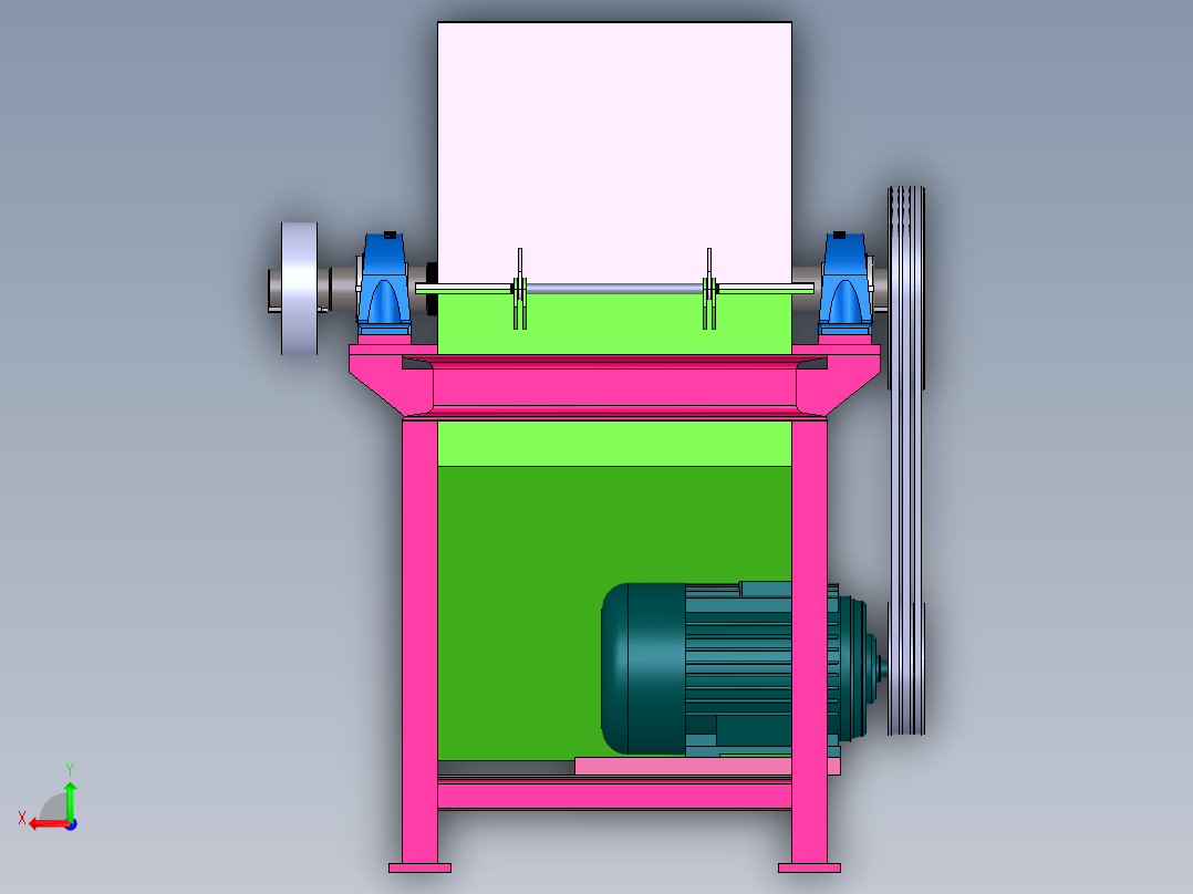 玉米秸秆粉碎机后视图