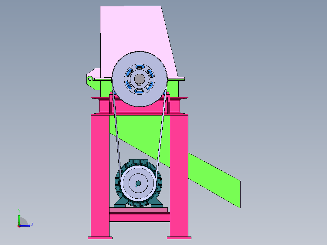 玉米秸秆粉碎机左视图