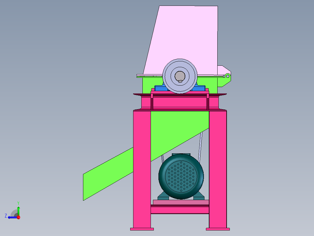 玉米秸秆粉碎机右视图