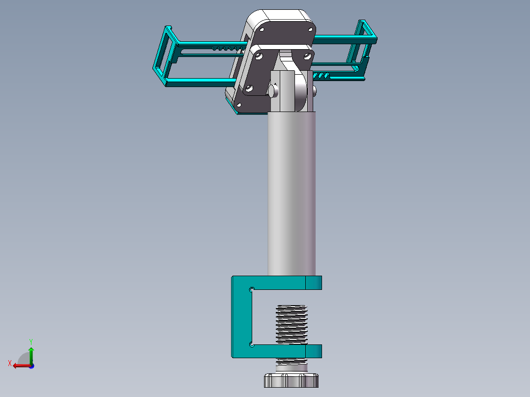 手机支架充电款后视图