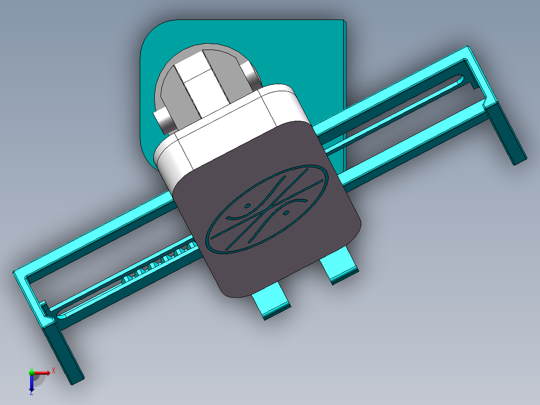 手机支架充电款俯视图