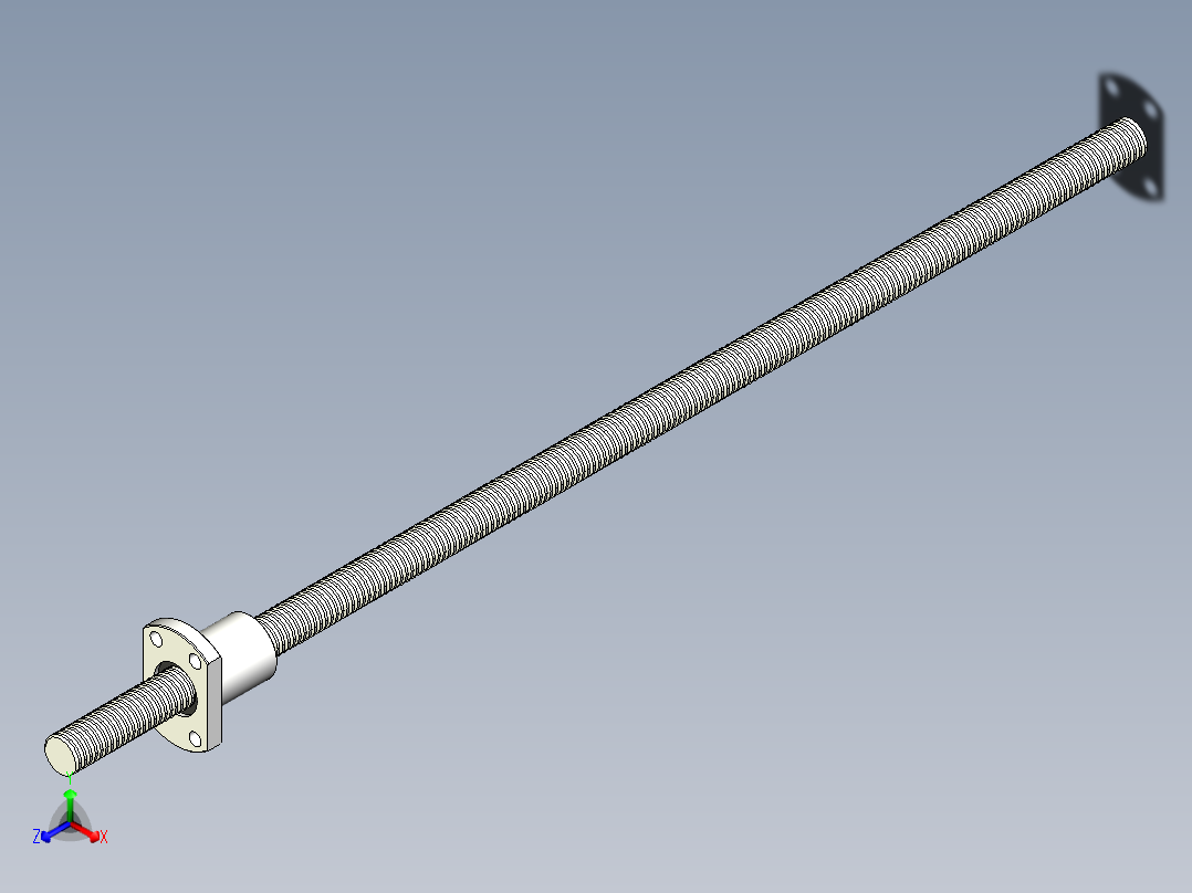 SFK滚珠丝杆正等轴测图
