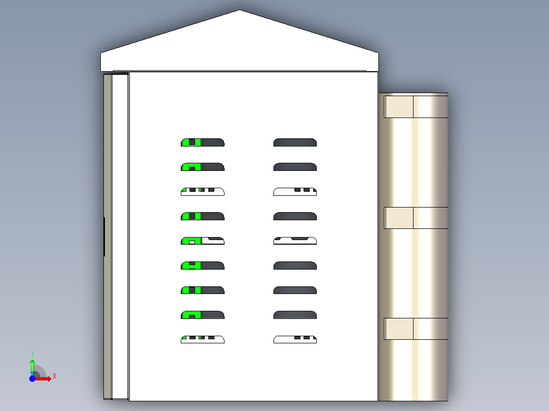 防雨箱 抱箍交接箱前视图