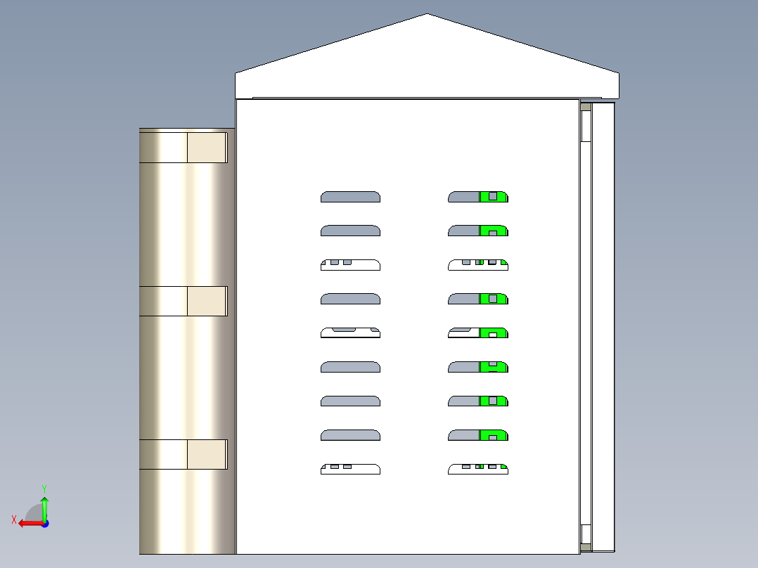 防雨箱 抱箍交接箱后视图