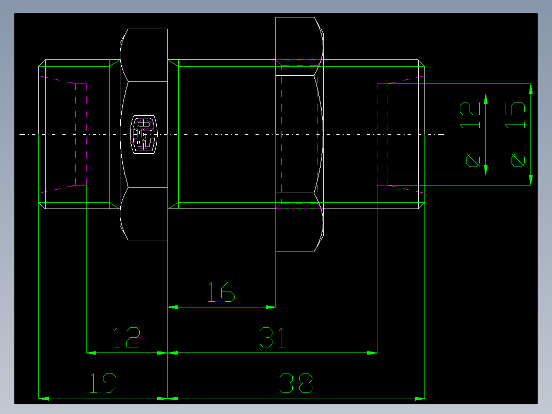 PARKER管接头EO Bulkhead union SV15LOMD71(16)_front