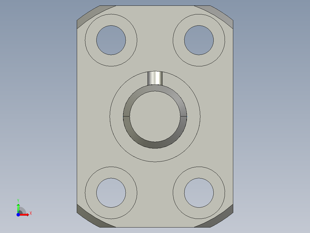 JF1001_5-4滚珠丝杆3D模型前视图