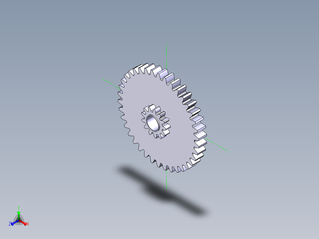 齿轮：参数化正等轴测图
