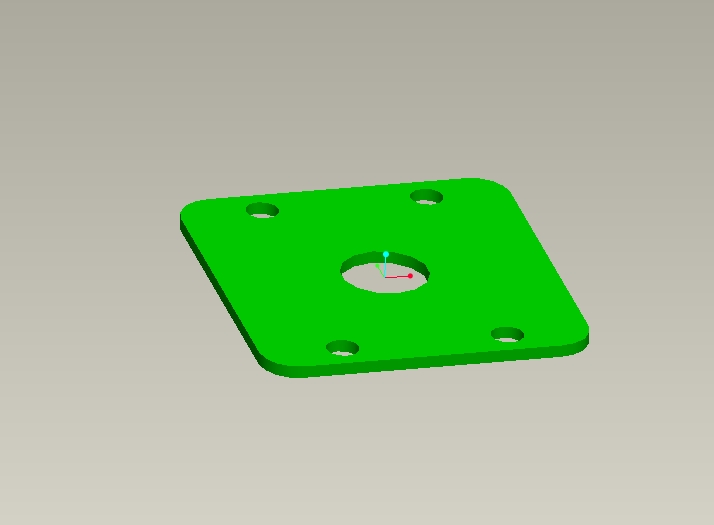 五孔方形垫片、端盖的落料冲孔复合模具设计-冲压模含proe三维及10张CAD图
