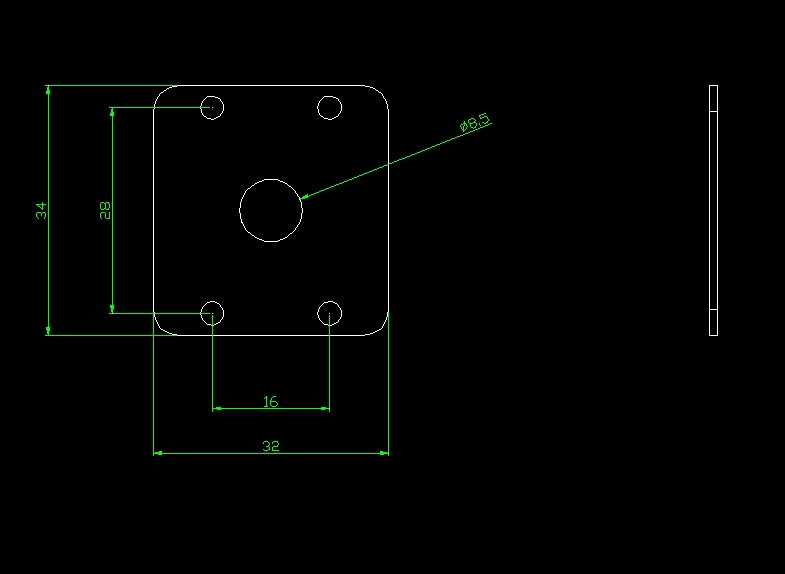 五孔方形垫片、端盖的落料冲孔复合模具设计-冲压模含proe三维及10张CAD图