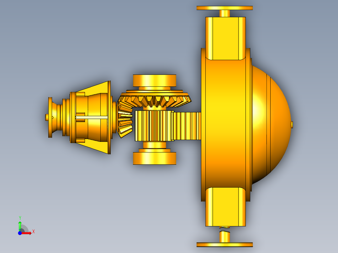 汽车主减速器ug前视图