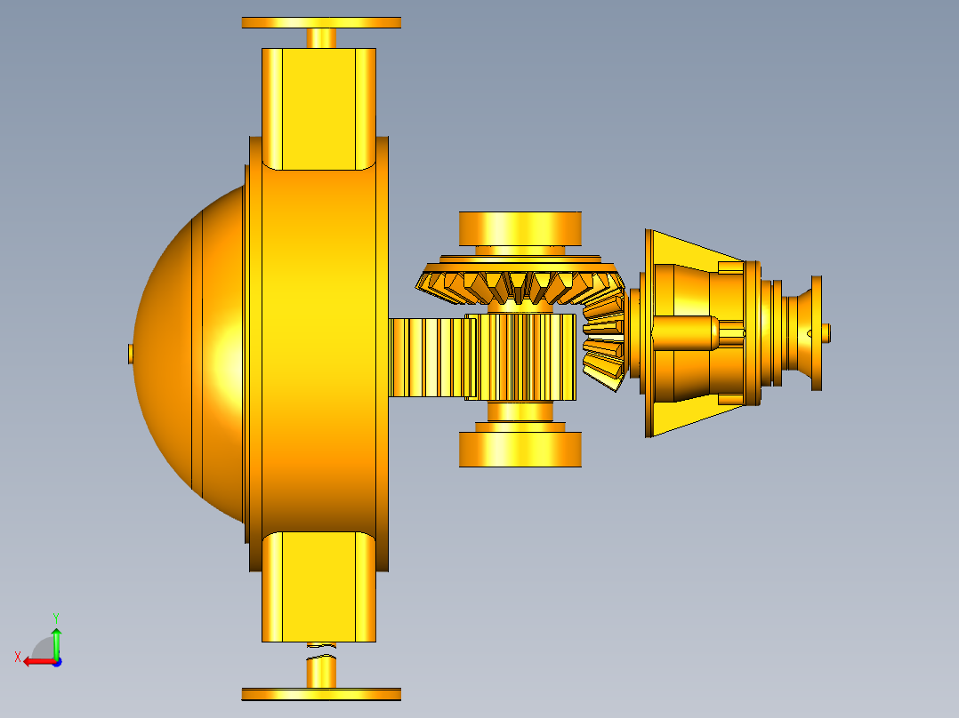 汽车主减速器ug后视图