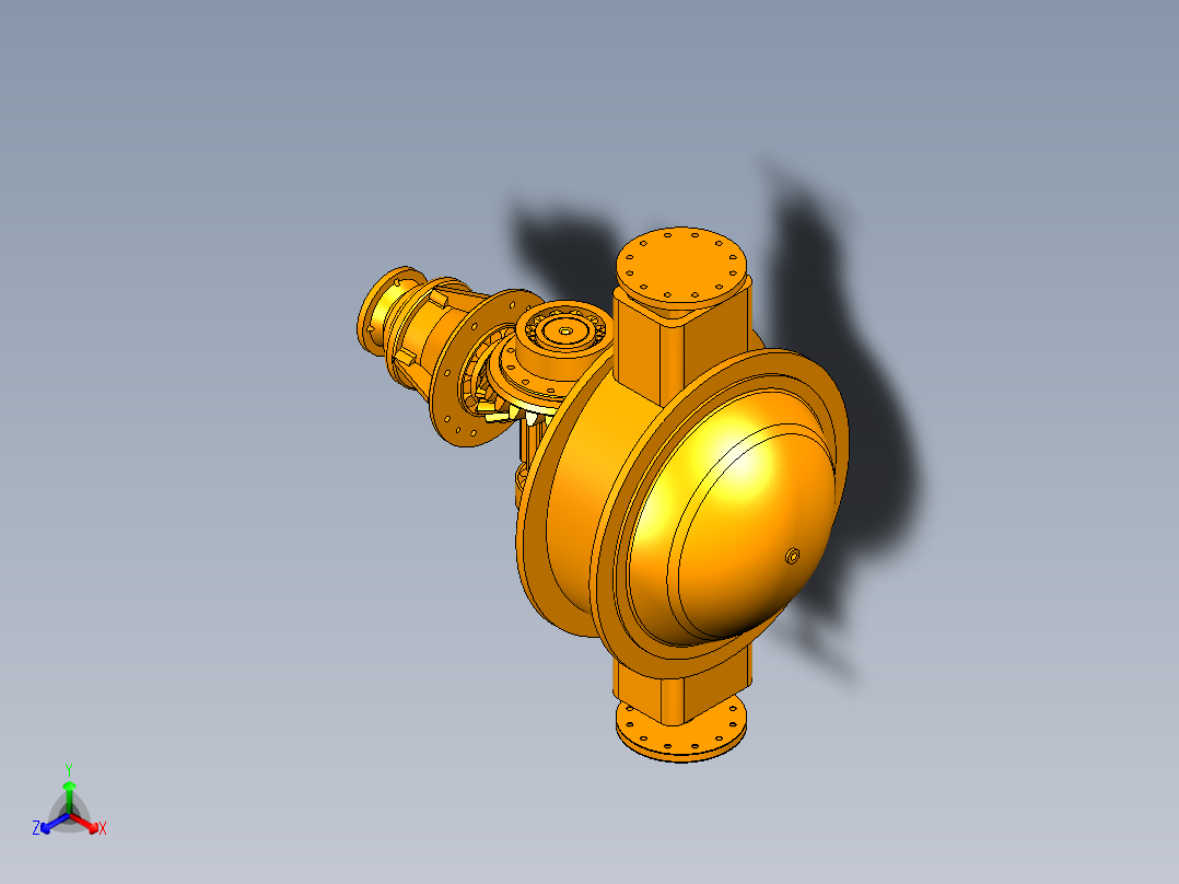 汽车主减速器ug正等轴测图