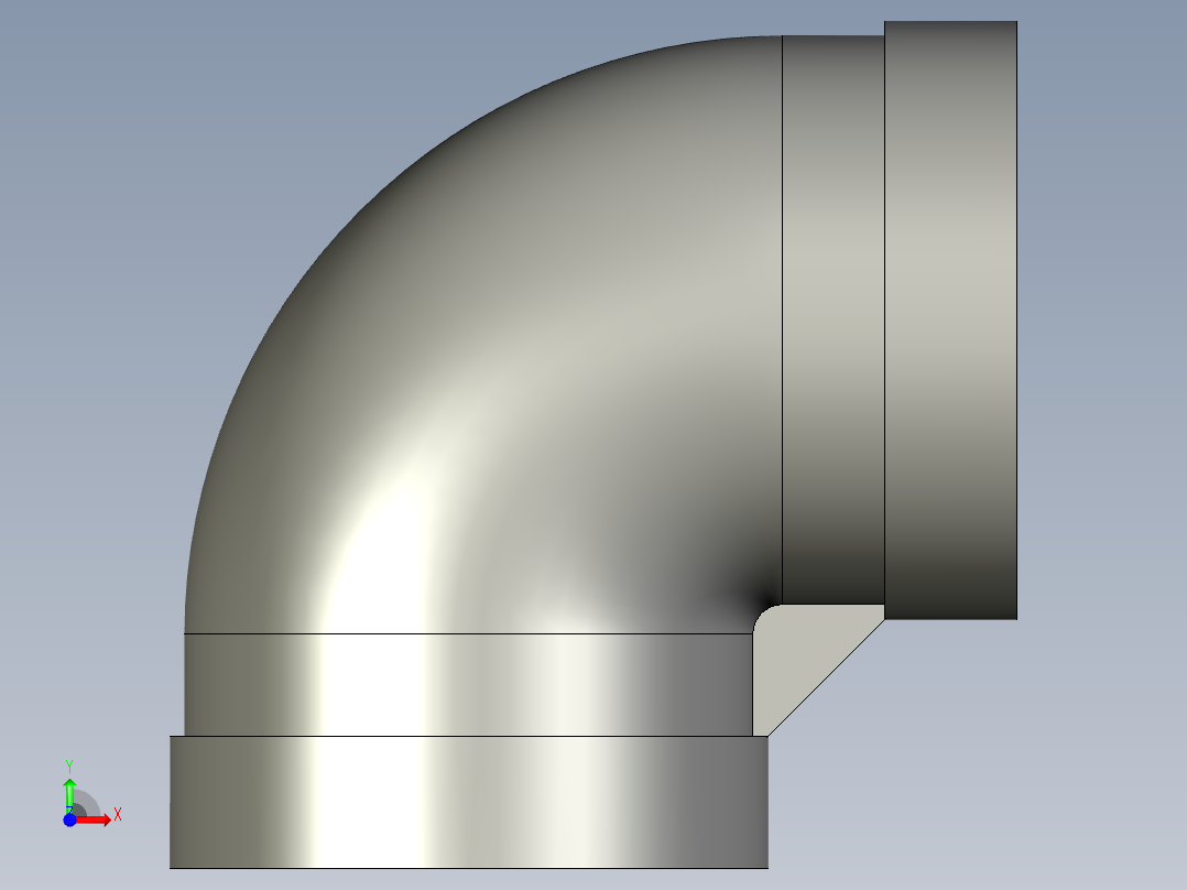90弯头-内牙1寸-304材质Z001前视图