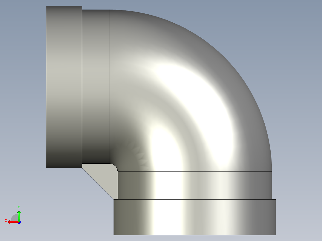 90弯头-内牙1寸-304材质Z001后视图