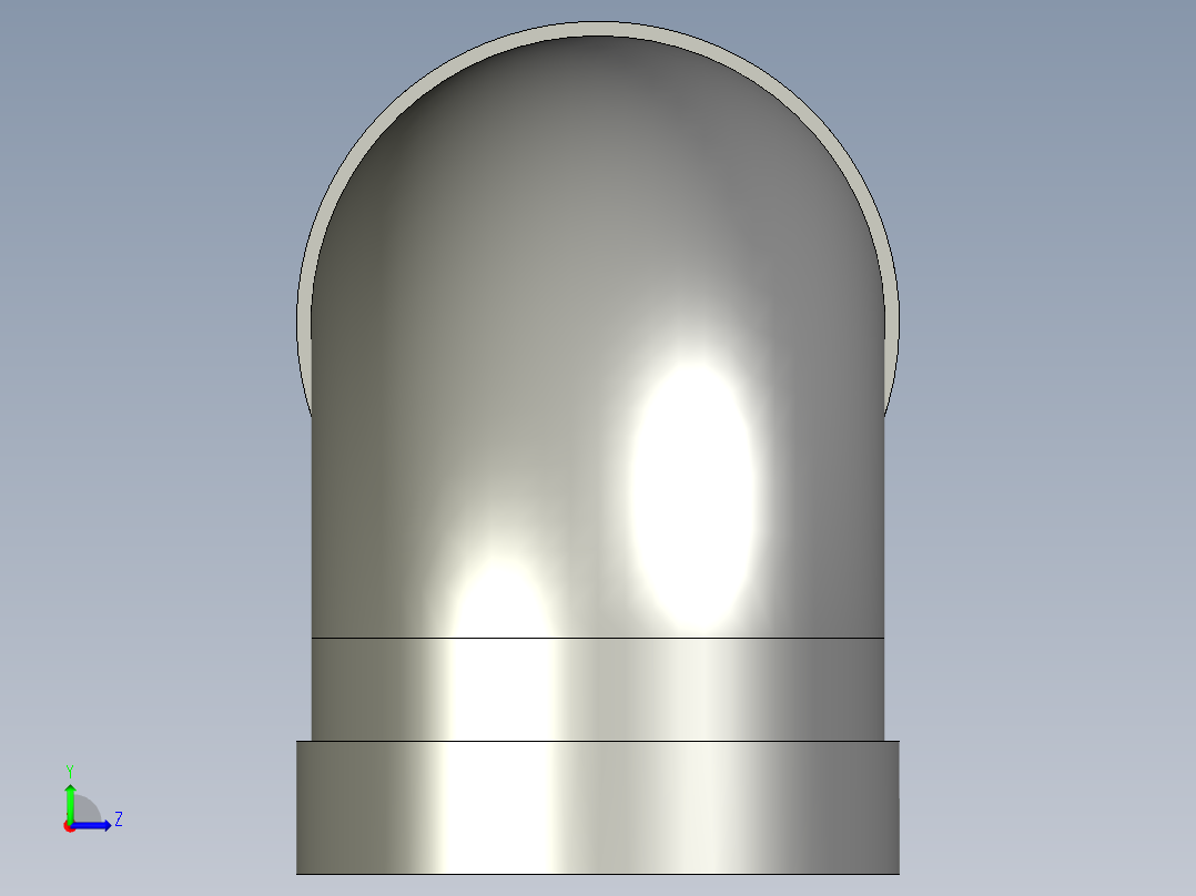 90弯头-内牙1寸-304材质Z001左视图