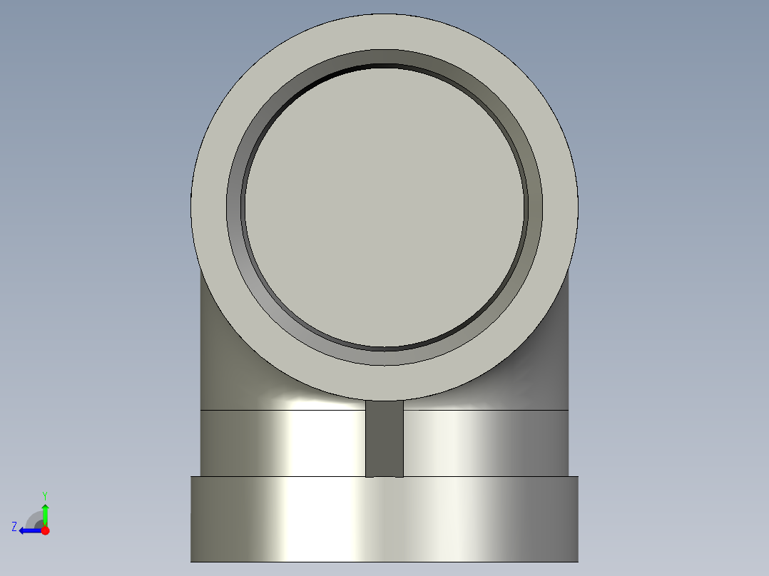 90弯头-内牙1寸-304材质Z001右视图