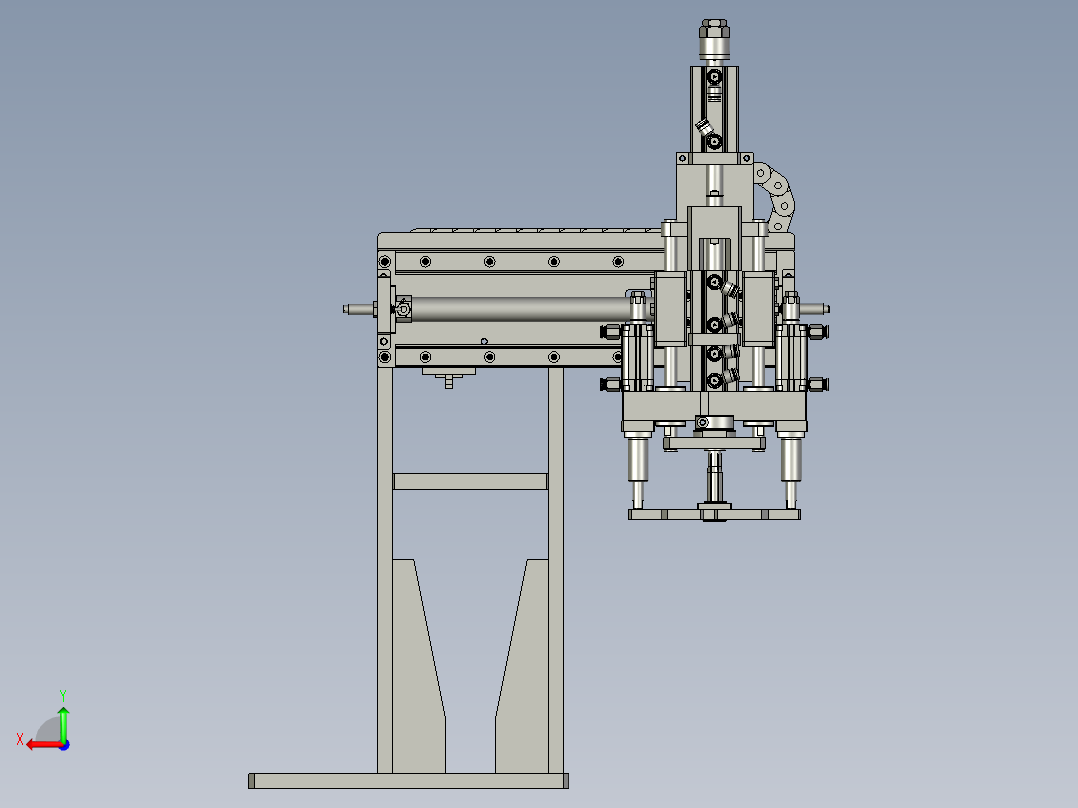 上卡环机械手后视图