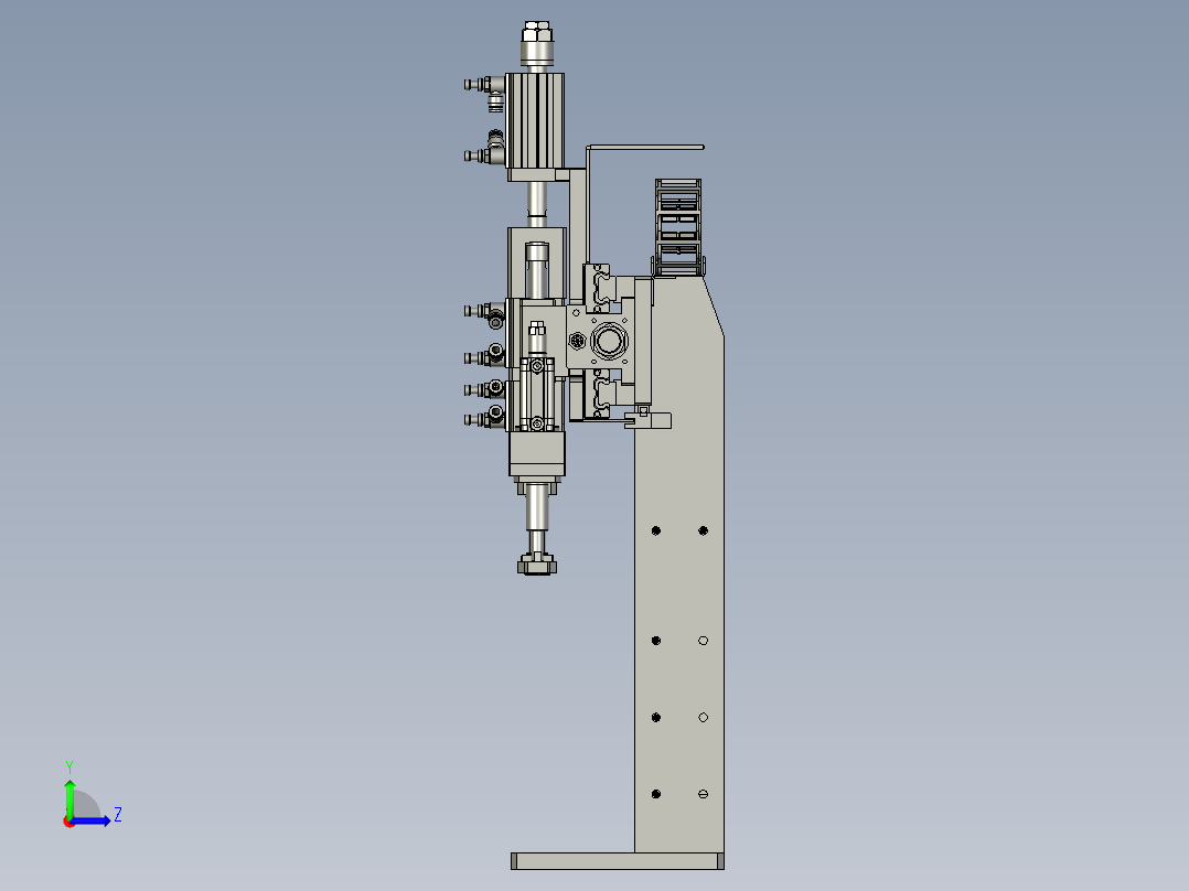 上卡环机械手左视图