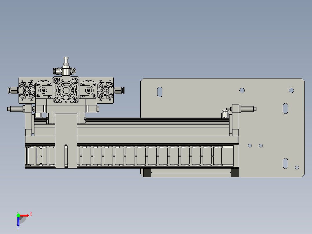 上卡环机械手俯视图