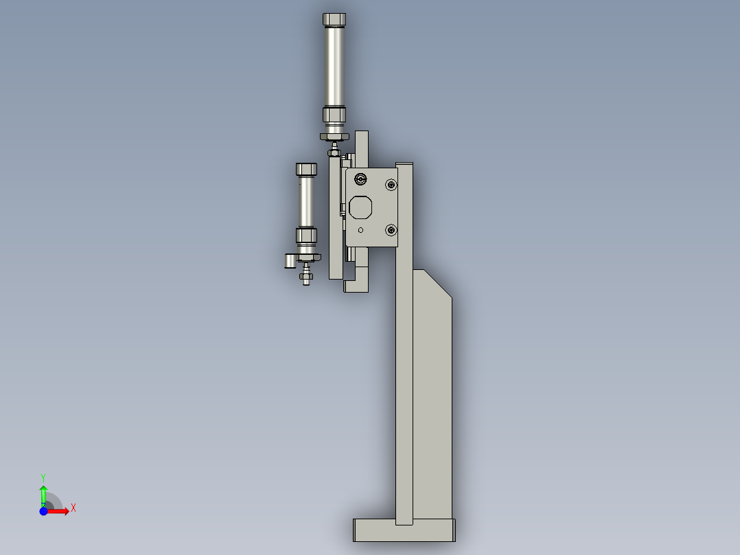 O圈装配Z轴前视图