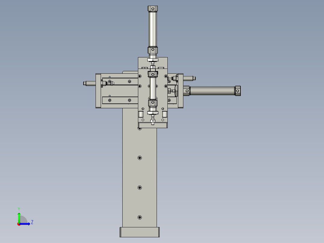 O圈装配Z轴左视图