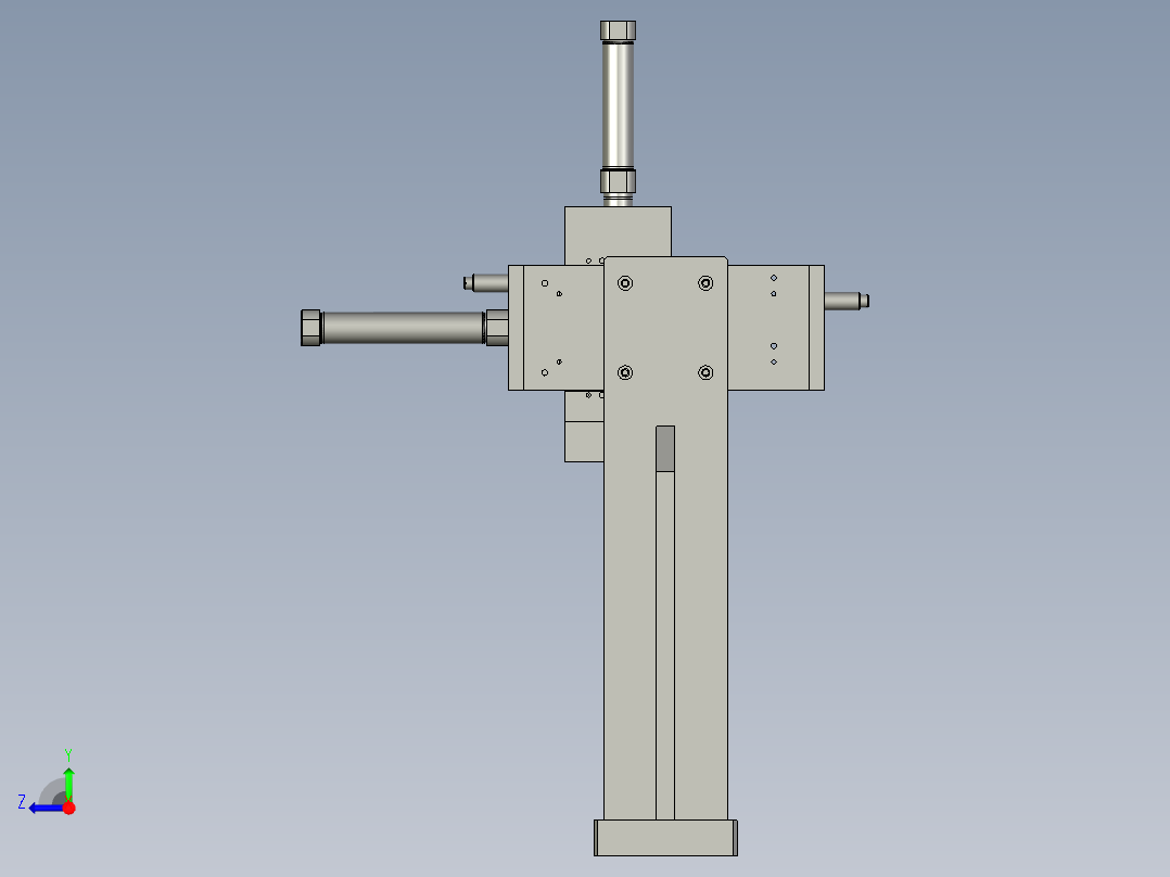 O圈装配Z轴右视图