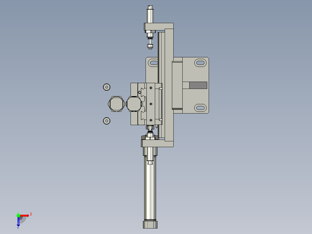O圈装配Z轴俯视图