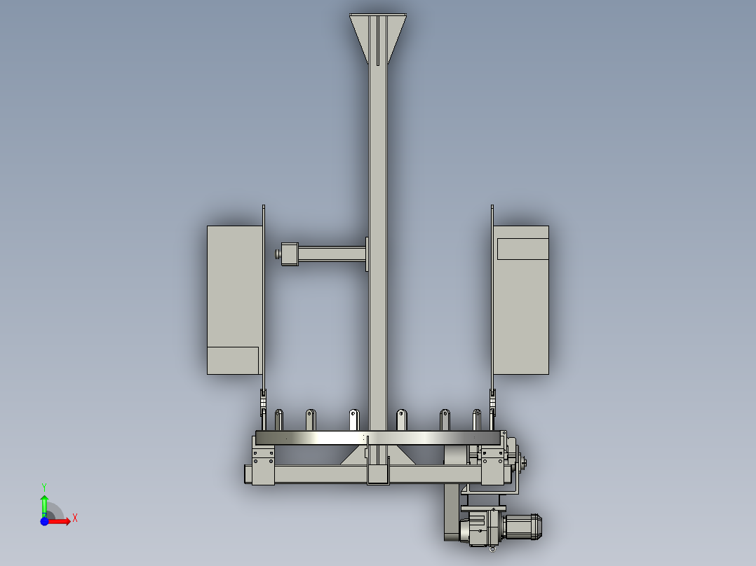 防抖动的悬挂链装置前视图
