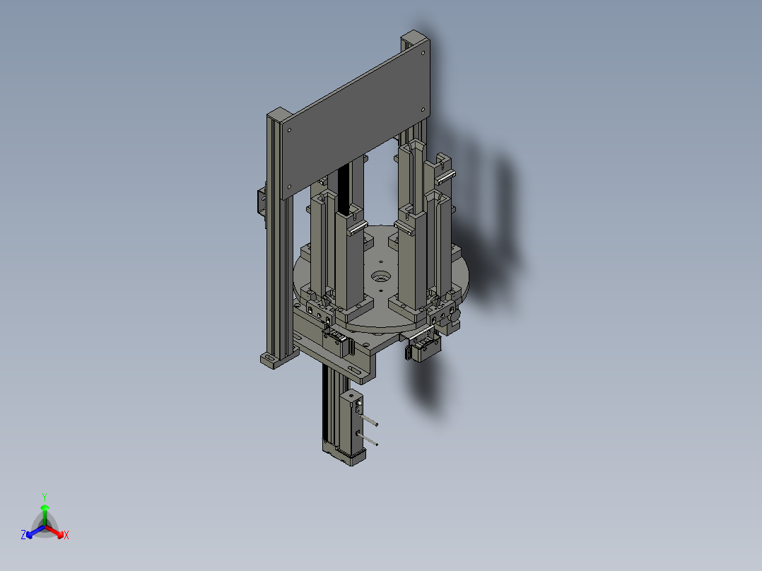 SAWH02-03300-1A0铝片转盘机构主视图