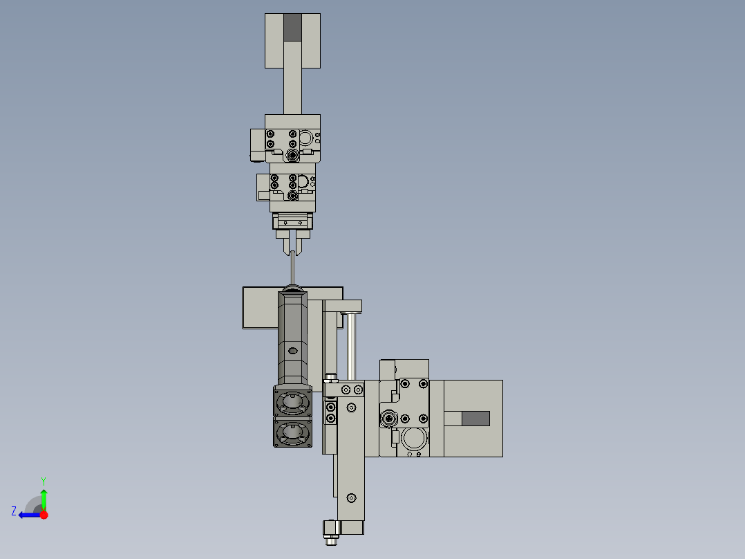 点AB胶组件右视图