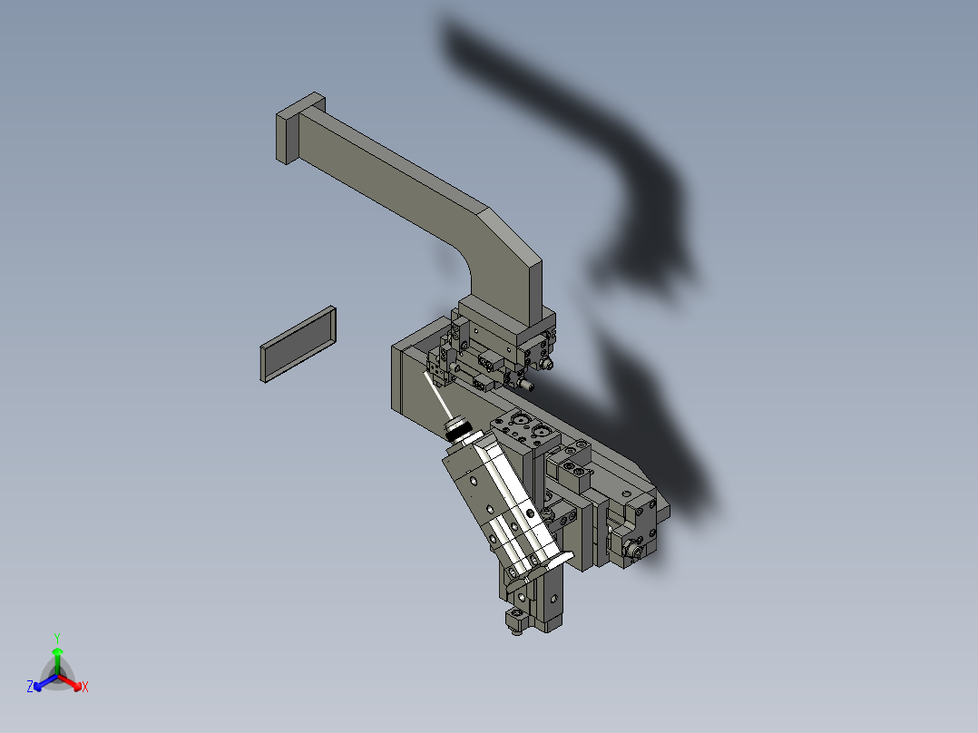 点AB胶组件正等轴测图