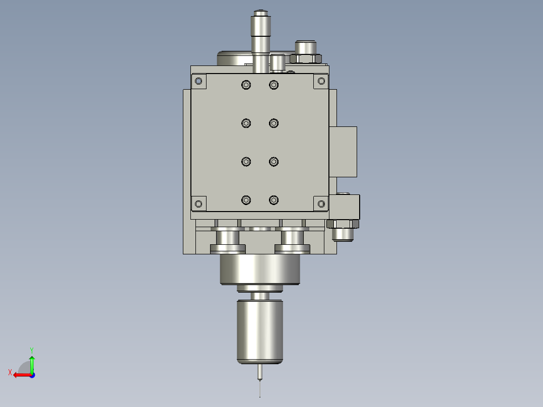断面打孔后视图