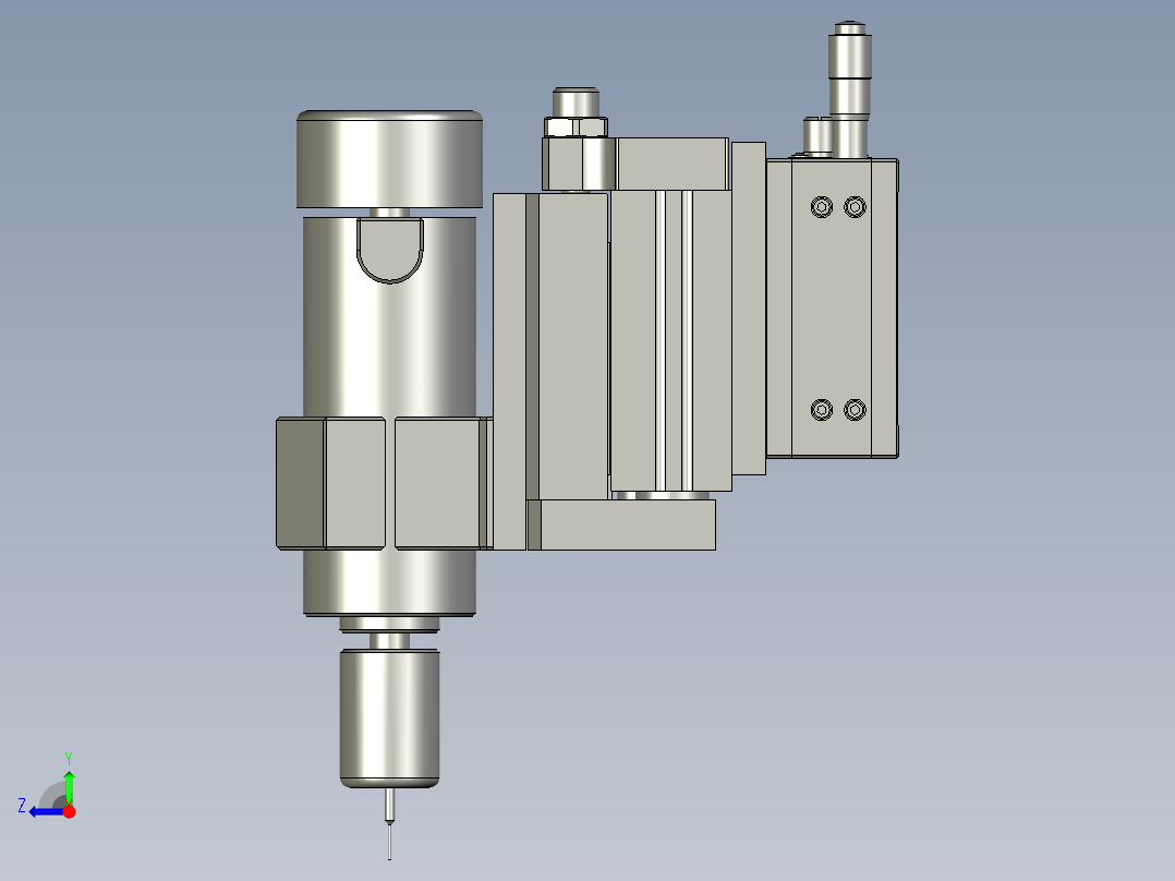 断面打孔右视图