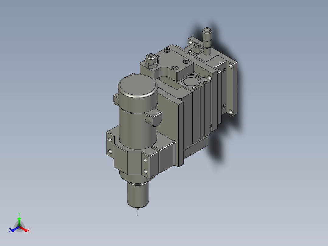 断面打孔正等轴测图