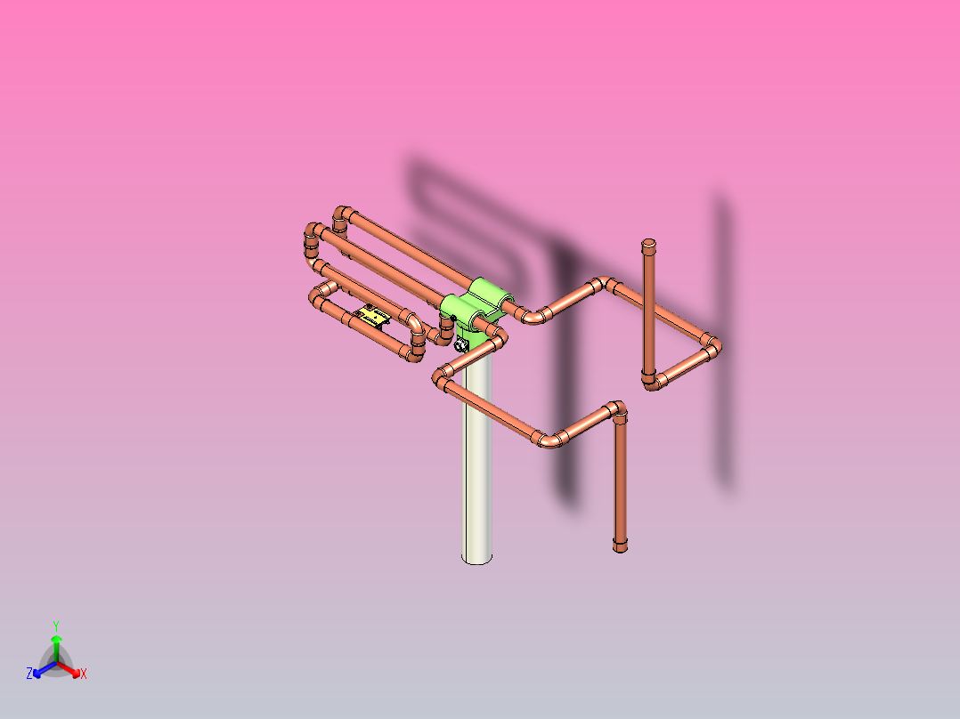 2m业余无线电摆线全向天线1快照1正等轴测图