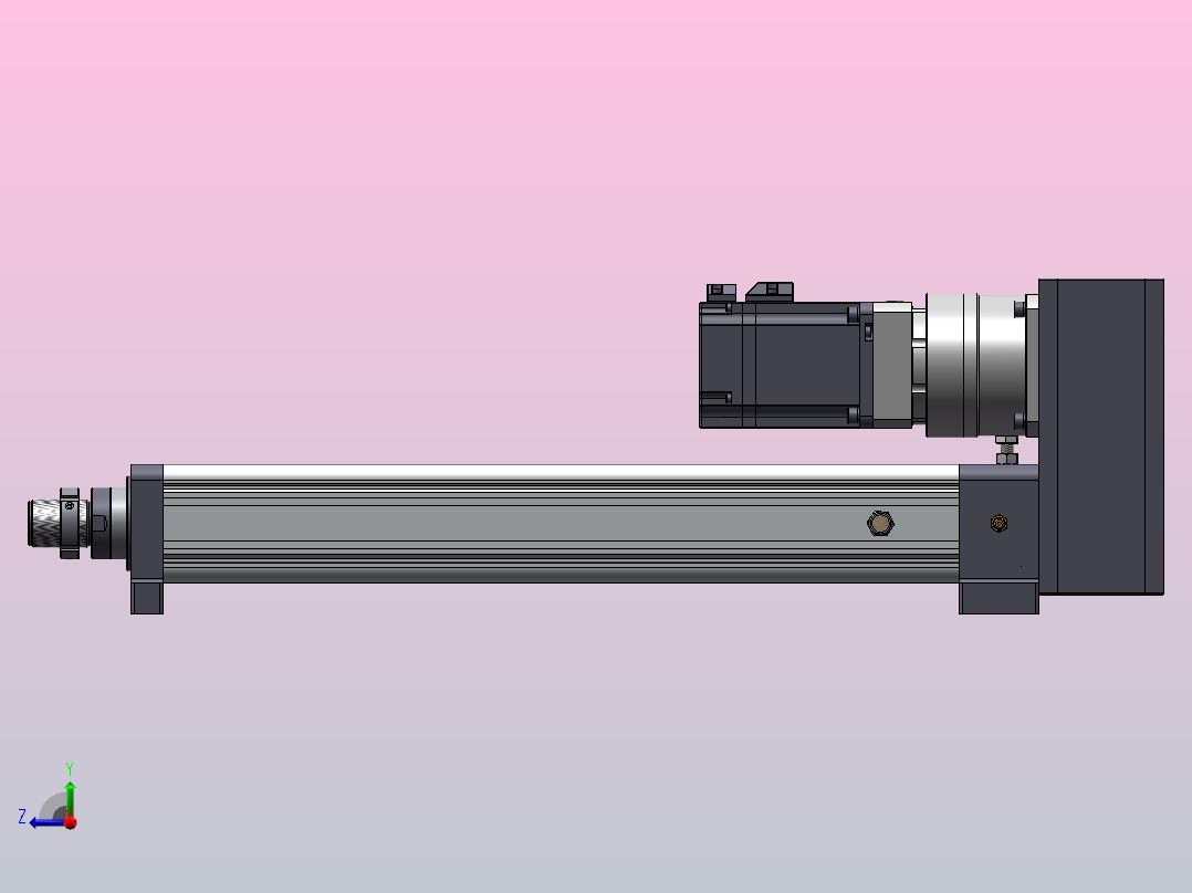 标准伺服电动缸DMC75-R04(750W伺服+减速机)[DMC75-R04-L05-400-D010-K0750S3-P7]右视图