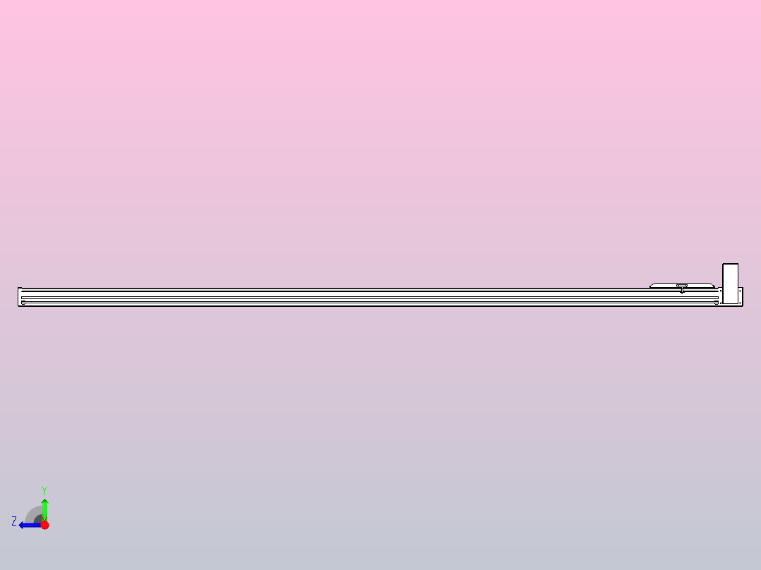 伺服电机集成皮带传动直线执行器TPA-OCB-120-224-L3450-LU-P75-N3右视图