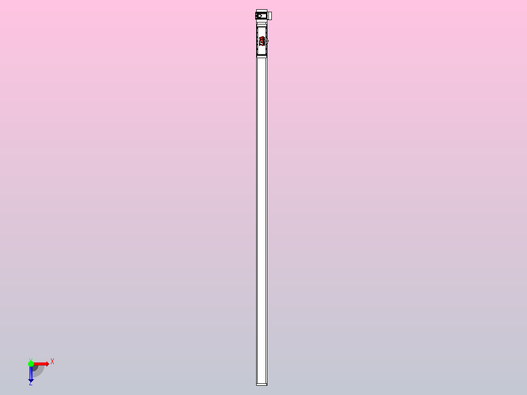 伺服电机集成皮带传动直线执行器TPA-OCB-120-224-L3450-LU-P75-N3俯视图