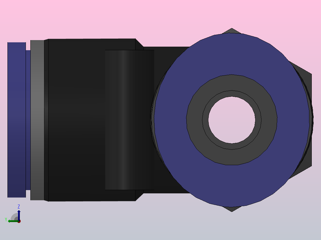 PD螺纹侧三通[PD12-01]后视图