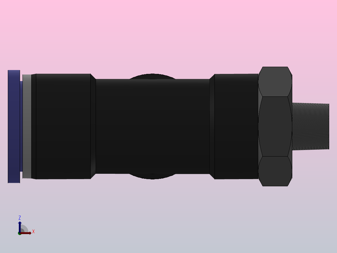 PD螺纹侧三通[PD12-01]左视图