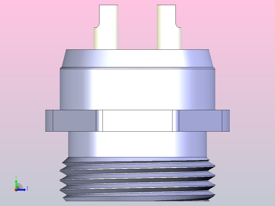 GX16连接器，从面板背面安装面板左视图