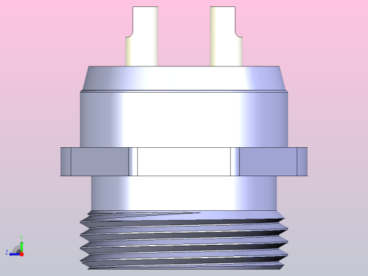 GX16连接器，从面板背面安装面板右视缩略图