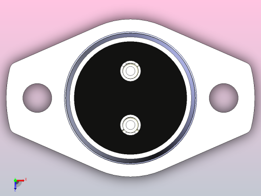 GX16连接器，从面板背面安装面板俯视缩略图