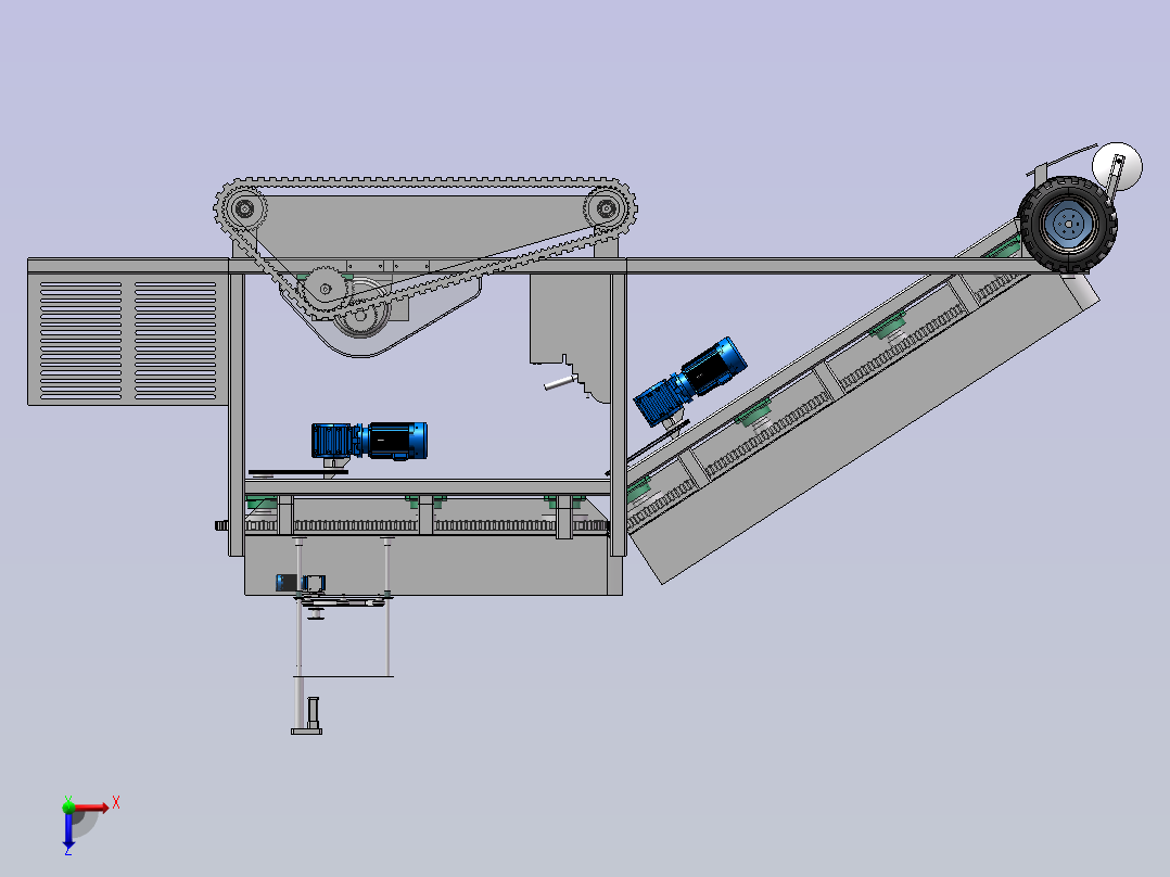 大葱收获打捆一体机 1624242俯视图