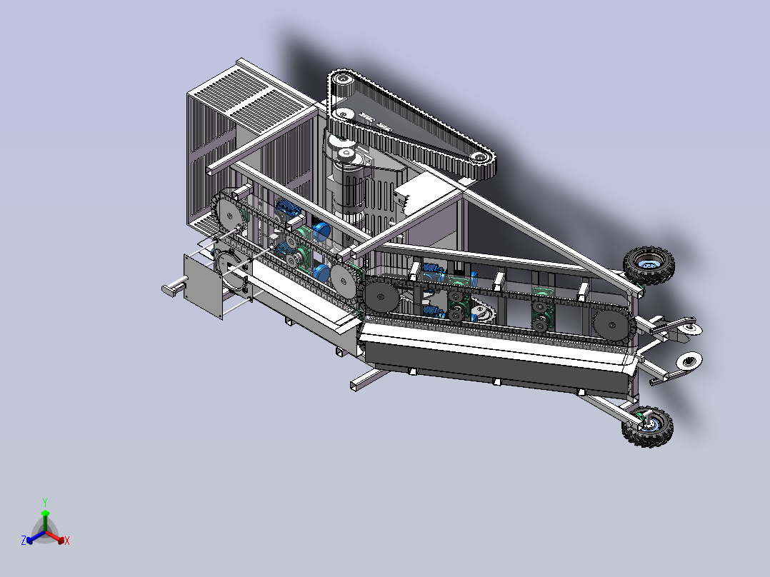 大葱收获打捆一体机 1624242正等轴测图