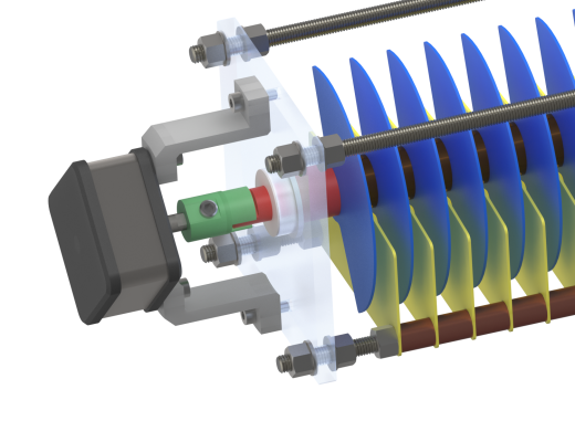 这是一个带步进电机的可变电容器缩略图