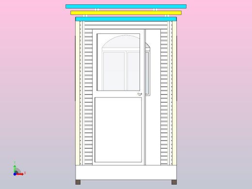 建筑 房屋 岗亭 钢结构前视缩略图