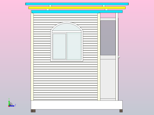 建筑 房屋 岗亭 钢结构左视缩略图